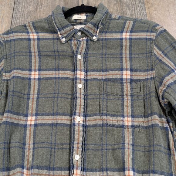 J. Crew Green and Blue Casual Button Down Shirt - Picture 3 of 9